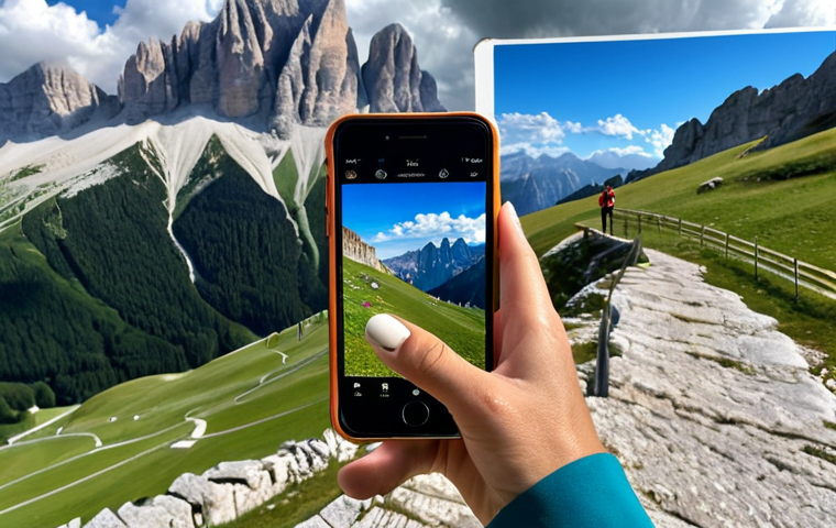**
A woman in a professional hiking outfit, fully clothed in appropriate attire, using Komoot app on her smartphone to plan a hike in the Dolomites. Scenic mountain background with a rifugio in the distance. Safe for work, professional, perfect anatomy, natural pose, well-formed hands, proper finger count, natural body proportions, clear focus.
**